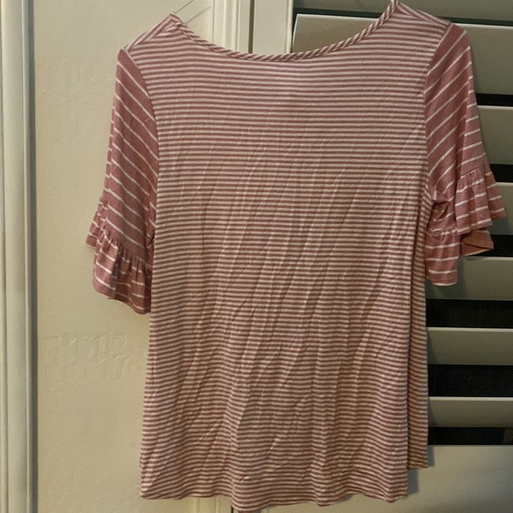 Shirtsleeve blouse with front tie at bottom SzSmall NWT - Picture 2 of 2